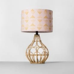Rattan Table Lamp Pink Shade - Opalhouse 7 Rattan Table Lamp Pink Shade - Opalhouse -Desk Lamps sales shop unnamed file 5472