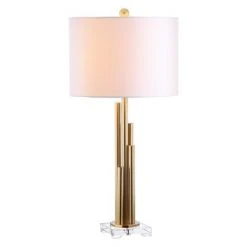 (Set of 2) 32" Hopper Table Lamp Brass Gold (Includes LED Light Bulb) - Safavieh -Desk Lamps sales shop unnamed file 548