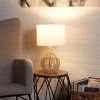 20" Bryce Rattan Silverwood Table Lamp (Includes LED Light Bulb) Light Brown - Decor Therapy