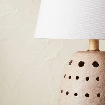 Opalhouse Designed With Jungalow Ceramic Cutout Table Lamp with Lit Base White (Includes LED Light Bulb) - Opalhouse™ designed with Jungalow™ 3 Opalhouse Designed With Jungalow Ceramic Cutout Table Lamp with Lit Base White (Includes LED Light Bulb) - Opalhouse™ designed with Jungalow™ - Image 3