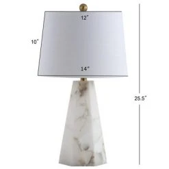 JONATHAN Y 25.5" Xio Alabaster Table Lamp (Includes LED Light Bulb) White - JONATHAN Y -Desk Lamps sales shop unnamed file 551