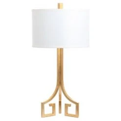 (Set of 2) 27.5" Arabelle Hardback Table Lamp (Includes CFL Light Bulb) Gold - Safavieh