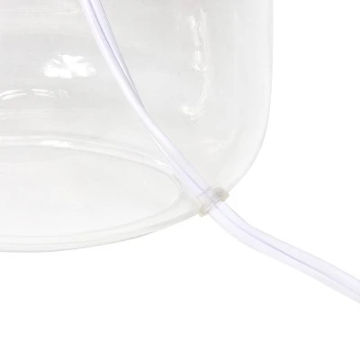 Glass Table Lamp with Fabric Shade Fresh White - Simple Designs 2 Glass Table Lamp with Fabric Shade Fresh White - Simple Designs - Image 2