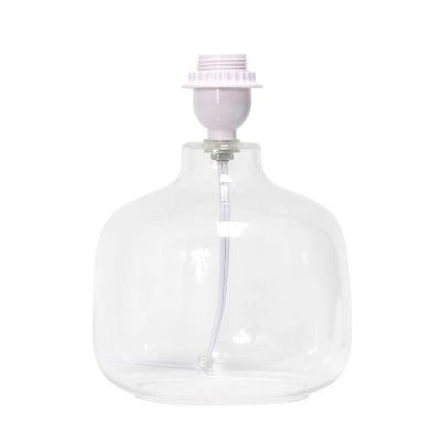 Glass Table Lamp with Fabric Shade Fresh White - Simple Designs 5 Glass Table Lamp with Fabric Shade Fresh White - Simple Designs - Image 5