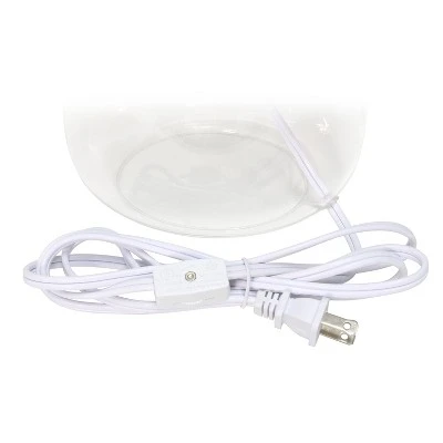 Glass Table Lamp with Fabric Shade Fresh White - Simple Designs 6 Glass Table Lamp with Fabric Shade Fresh White - Simple Designs - Image 6