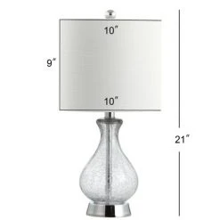 JONATHAN Y 21" Metal/Bubble Glass Playa Table Lamp (Includes LED Light Bulb) Clear - JONATHAN Y -Desk Lamps sales shop unnamed file 594