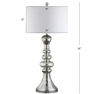 JONATHAN Y 35" Madeline Curved Glass Table Lamp (Includes LED Light Bulb) - JONATHAN Y Blue 3 JONATHAN Y 35" Madeline Curved Glass Table Lamp (Includes LED Light Bulb) - JONATHAN Y Blue - Image 3