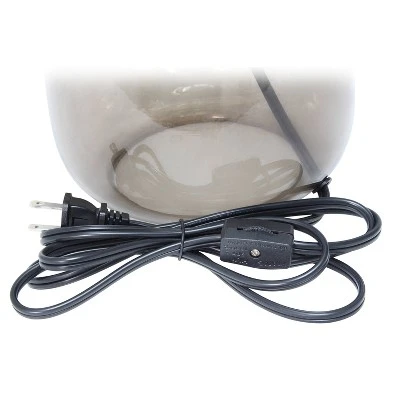 Glass Table Lamp with Fabric Shade White - Simple Designs 6 Glass Table Lamp with Fabric Shade White - Simple Designs - Image 6