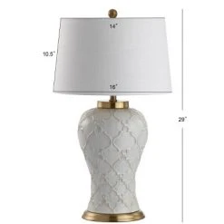 JONATHAN Y 29" Ceramic Arthur Table Lamp (Includes LED Light Bulb) Beige - JONATHAN Y -Desk Lamps sales shop unnamed file 626
