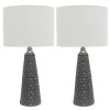 Set of 2 Ceramic Table Lamps - Decor Therapy Ivory