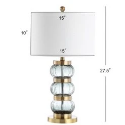 JONATHAN Y 27.5" Glass/Metal Linna Table Lamp (Includes LED Light Bulb) Gold - JONATHAN Y -Desk Lamps sales shop unnamed file 651