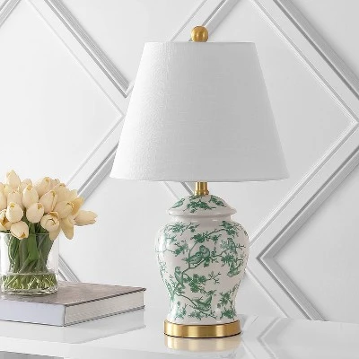 JONATHAN Y 22" LED Classic Chinoiserie Table Lamp - JONATHAN Y White 2 JONATHAN Y 22" LED Classic Chinoiserie Table Lamp - JONATHAN Y White - Image 2