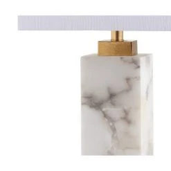 27.5" Elizabeth Alabaster Table Lamp (Includes LED Light Bulb) White/Gold - JONATHAN Y -Desk Lamps sales shop unnamed file 692