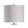 Round Clear Glass Table Lamp with Polished Steel Base - StyleCraft
