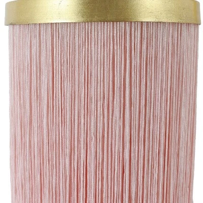 26.5" Framboise Fringe Shade Table Lamp Gold Leaf - Decor Therapy 2 26.5" Framboise Fringe Shade Table Lamp Gold Leaf - Decor Therapy - Image 2