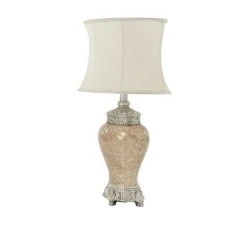 Olivia & May 30" x 18" Glam Glass Table Lamp Beige - Olivia & May -Desk Lamps sales shop unnamed file 739