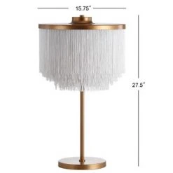 JONATHAN Y 27.5" Fringed/Metal Coco Table Lamp (Includes LED Light Bulb) Gold - JONATHAN Y 5 JONATHAN Y 27.5" Fringed/Metal Coco Table Lamp (Includes LED Light Bulb) Gold - JONATHAN Y -Desk Lamps sales shop unnamed file 760