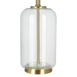 25" Glass Table Lamp Clear (Includes CFL Light Bulb) - Cresswell Lighting