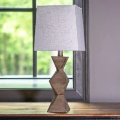 Knox Stacked Diamond Lamp Desert Brown - Decor Therapy -Desk Lamps sales shop unnamed file 777