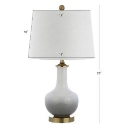 JONATHAN Y 25" Gradient Ceramic/Brass Table Lamp White/Gray (Includes LED Light Bulb) - JONATHAN Y -Desk Lamps sales shop unnamed file 795