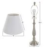 Set of 2 Table Lamps Traditional Brushed Steel (Includes LED Light Bulb) - Yorkshire Home