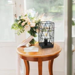 Metal Geometric Square Table Lamp Black - Simple Designs -Desk Lamps sales shop unnamed file 841