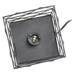 Metal Geometric Square Table Lamp Black - Simple Designs -Desk Lamps sales shop unnamed file 843