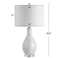 JONATHAN Y 26.5" Josephine Seashell Table Lamp (Includes LED Light Bulb) White - JONATHAN Y -Desk Lamps sales shop unnamed file 848