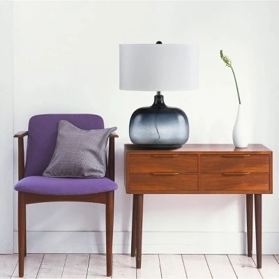 24.25" 3-way Glass Table Lamp Blue - Cal Lighting 1 24.25" 3-way Glass Table Lamp Blue - Cal Lighting