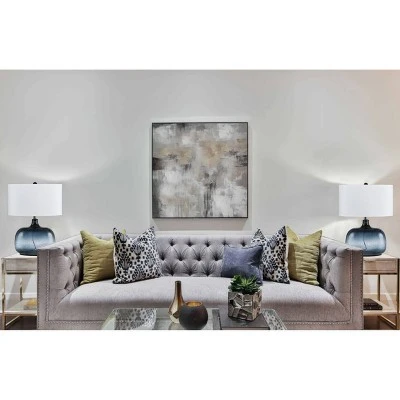 24.25" 3-way Glass Table Lamp Blue - Cal Lighting 2 24.25" 3-way Glass Table Lamp Blue - Cal Lighting - Image 2