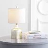 JONATHAN Y 19" Glass Gemma Bell Table Lamp (Includes LED Light Bulb) - JONATHAN Y Chrome