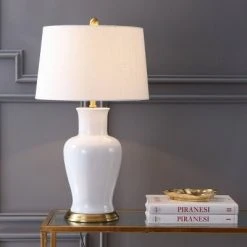 JONATHAN Y 29" Ceramic Julian Table Lamp (Includes LED Light Bulb) - JONATHAN Y Navy
