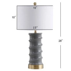 JONATHAN Y 28" Ceramic Taipei Table Lamp (Includes Energy Efficient Light Bulb) - JONATHAN Y Gray 5 JONATHAN Y 28" Ceramic Taipei Table Lamp (Includes Energy Efficient Light Bulb) - JONATHAN Y Gray -Desk Lamps sales shop unnamed file 905
