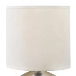 9.25" 2pk Small Matching Touch Table Lamp Set Silver - Cresswell Lighting
