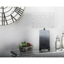 Olivia & May 26" x 15" Modern Metal Table Lamp Gray - Olivia & May