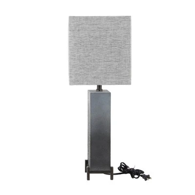 Olivia & May 26" x 15" Modern Metal Table Lamp Gray - Olivia & May 7 Olivia & May 26" x 15" Modern Metal Table Lamp Gray - Olivia & May - Image 7