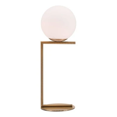25" Modern Geometric Table Lamp (Includes Light Bulb) Brass - ZM Home 2 25" Modern Geometric Table Lamp (Includes Light Bulb) Brass - ZM Home - Image 2