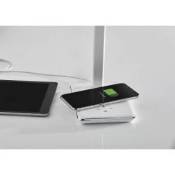 16" Declan Charge Wireless Charging Multi-Function Desk Lamp (Includes LED Light Bulb) White - Adesso -Desk Lamps sales shop unnamed file 943