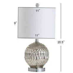 JONATHAN Y 20.5" Glass/Metal Krister Table Lamp (Includes LED Light Bulb) Silver - JONATHAN Y -Desk Lamps sales shop unnamed file 954