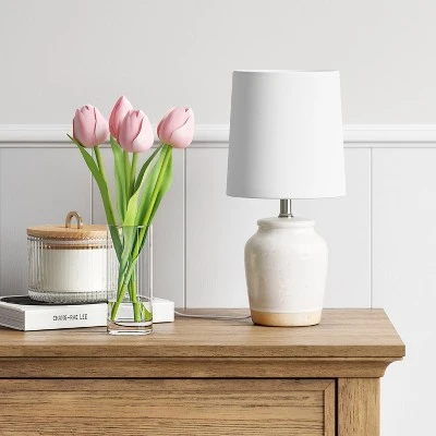 Textural Ceramic Mini Lamp - Threshold™ Black 1 Textural Ceramic Mini Lamp - Threshold™ Black