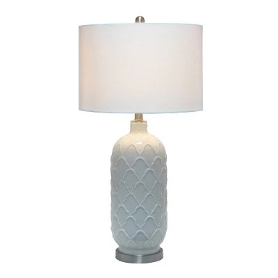 Argyle Classic Table Lamp with Fabric Shade White - Lalia Home 1 Argyle Classic Table Lamp with Fabric Shade White - Lalia Home