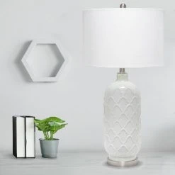 Argyle Classic Table Lamp with Fabric Shade White - Lalia Home 9 Argyle Classic Table Lamp with Fabric Shade White - Lalia Home -Desk Lamps sales shop unnamed file 976