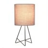 Down To The Wire Table Lamp with Fabric Shade Gray - Simple Designs