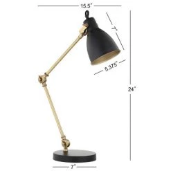 JONATHAN Y 24" Metal Barnes Task Lamp (Includes LED Light Bulb) Brass - JONATHAN Y 5 JONATHAN Y 24" Metal Barnes Task Lamp (Includes LED Light Bulb) Brass - JONATHAN Y -Desk Lamps sales shop unnamed file 990